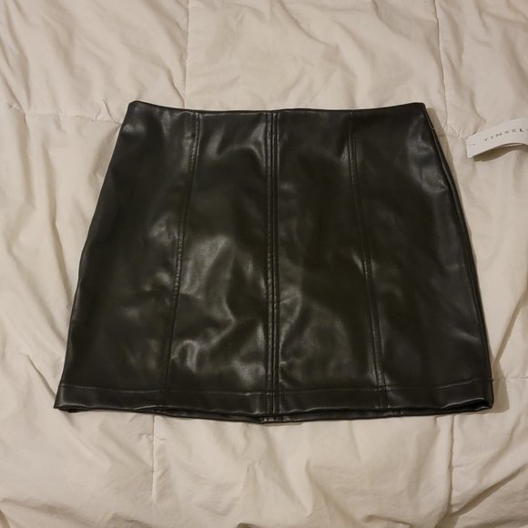 Pleather Mini Skirt - Picture 1 of 3